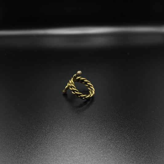 Braided Brass Statement Ring