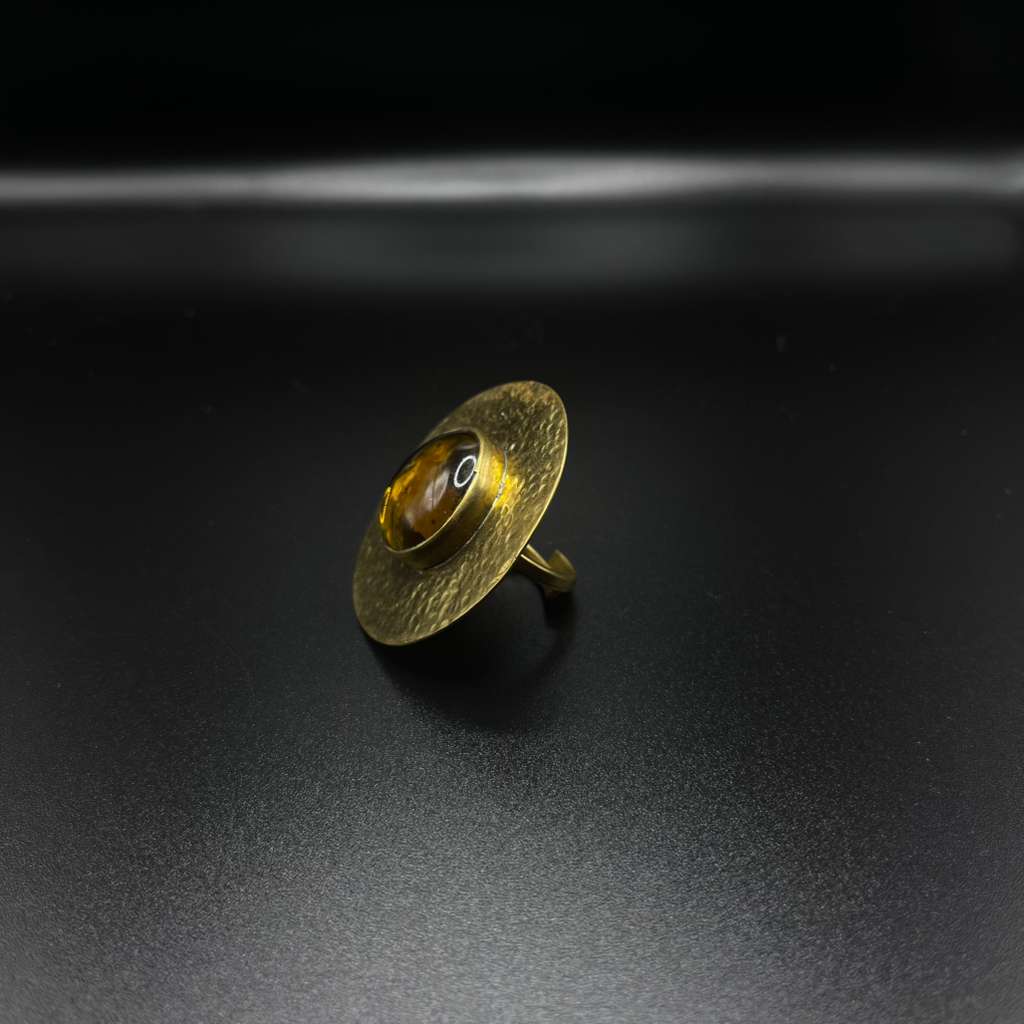 Amber Eclipse Statement Ring