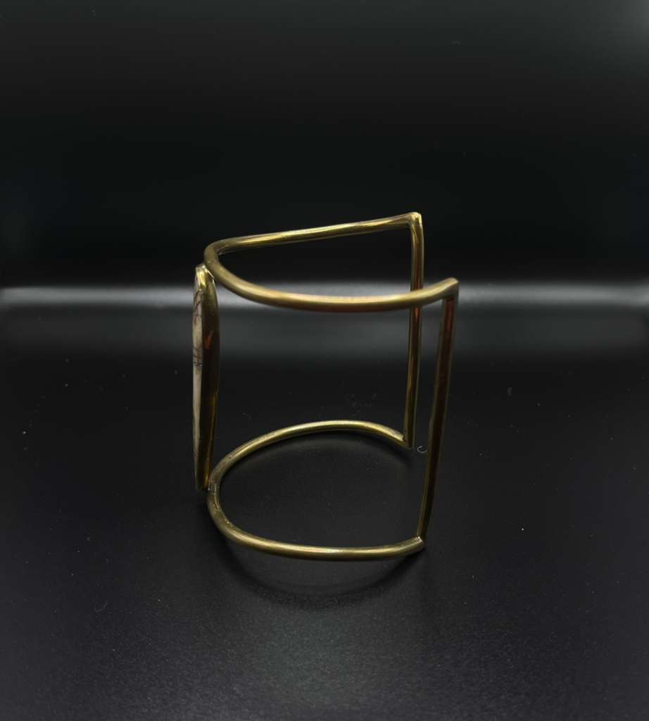 Tribal Mask Brass Cuff