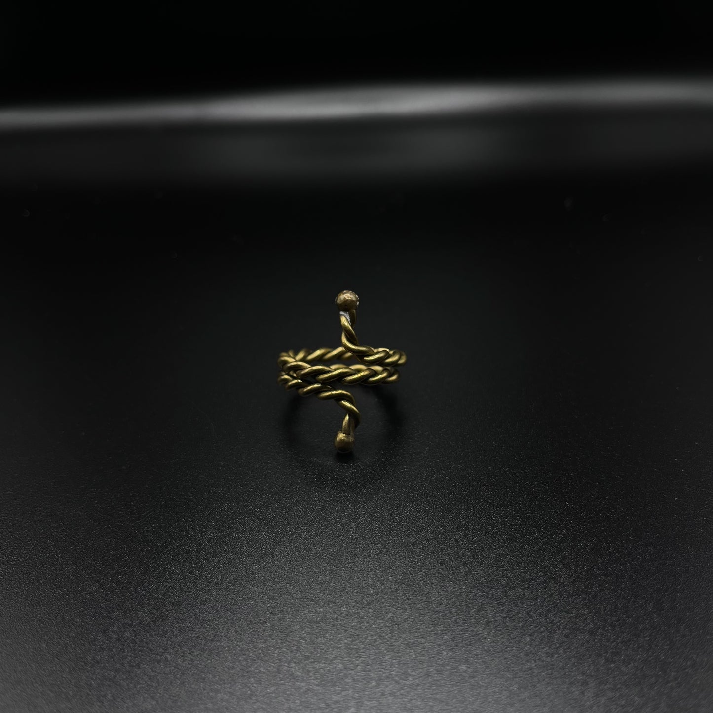 Braided Brass Statement Ring