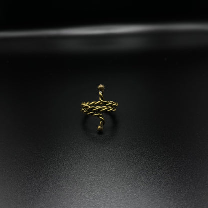 Braided Brass Statement Ring