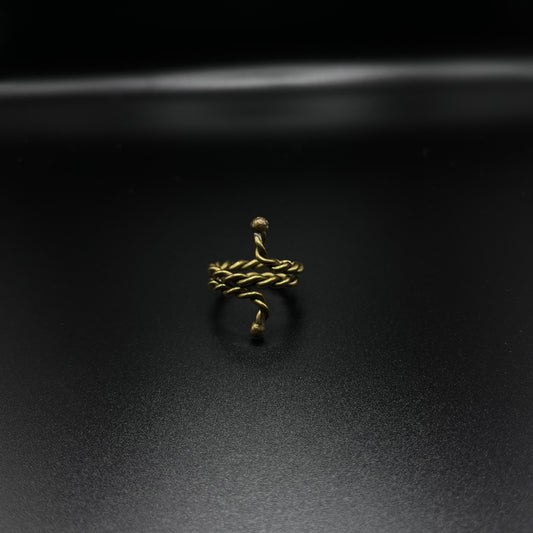 Braided Brass Statement Ring