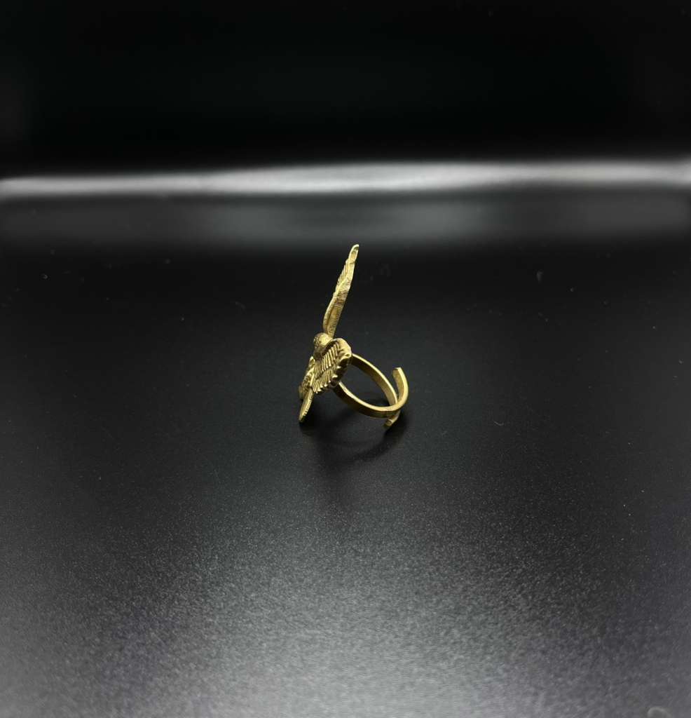 3-D Brass Eagle Statement Ring