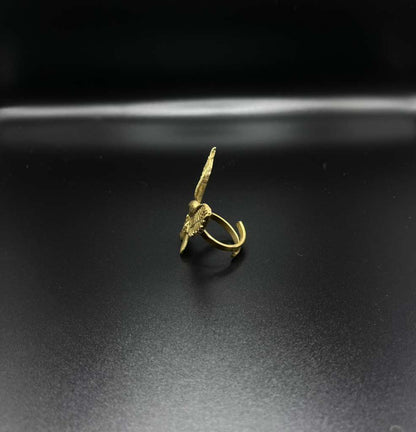 3-D Brass Eagle Statement Ring
