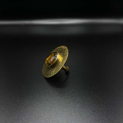 Amber Eclipse Statement Ring