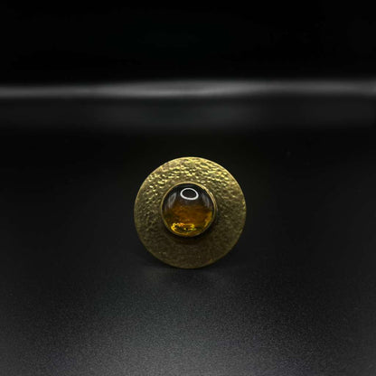 Amber Eclipse Statement Ring