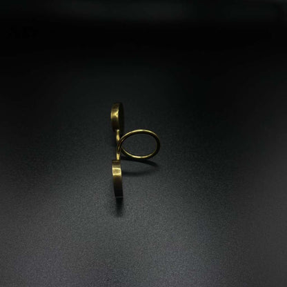 Black Stone Wrap Statement Ring