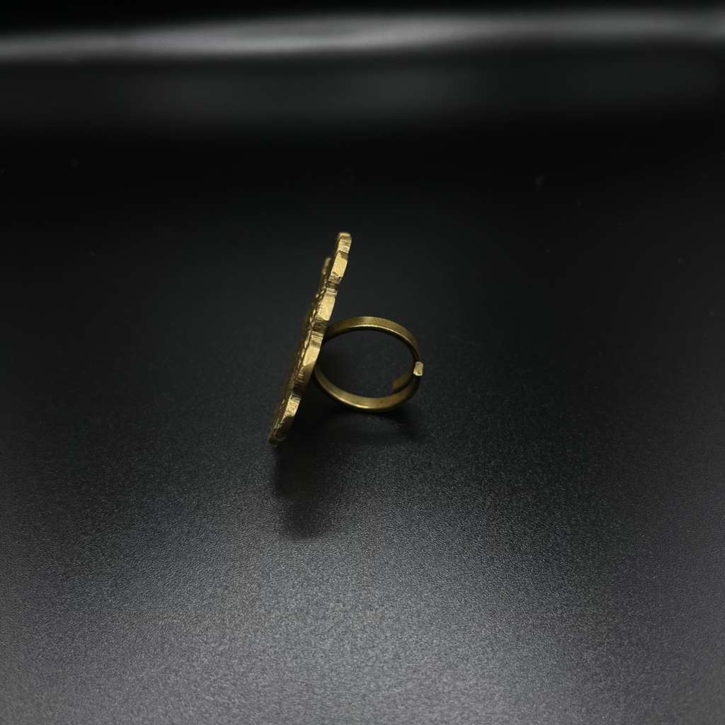 Spirals Brass Statement Ring
