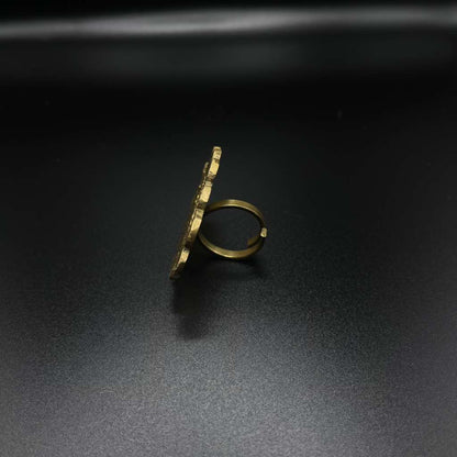 Spirals Brass Statement Ring