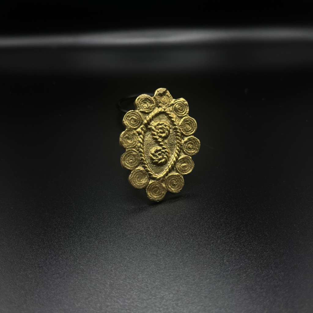 Spirals Brass Statement Ring