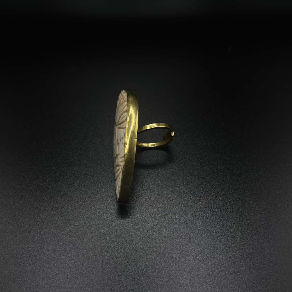 Tribal Mask Brass Ring