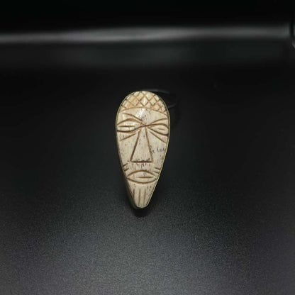 Tribal Mask Brass Ring