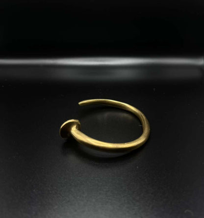 Tapered Disc Brass Cuff