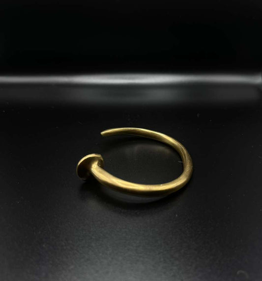 Tapered Disc Brass Cuff