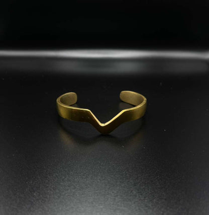 V-Notch Brass Cuff