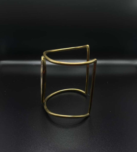 Tribal Mask Brass Cuff
